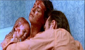 Carol Ann and her mother, covered with ectoplasm from the goo portal in Poltergeist.